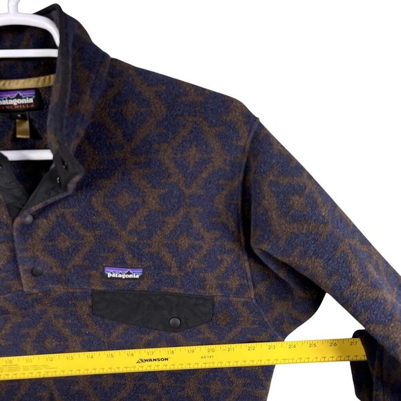 Patagonia Synchilla Mens M Aztec Snap Fleece Pullover Oversized Southwest Jacket - Picture 15 of 16